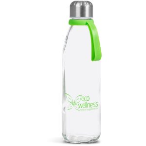 Kooshty Loopy Glass Water Bottle - 650ml in Lime