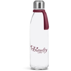 Kooshty Loopy Glass Water Bottle - 650ml in Maroon