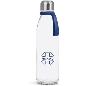 Kooshty Loopy Glass Water Bottle - 650ml in Navy