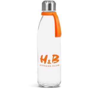 Kooshty Loopy Glass Water Bottle - 650ml in Orange