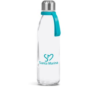 Kooshty Loopy Glass Water Bottle - 650ml in Turquoise
