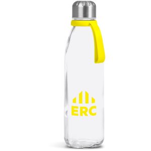 Kooshty Loopy Glass Water Bottle - 650ml in Yellow