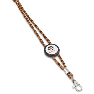 Altitude Candystripe Dome Lanyard in Orange
