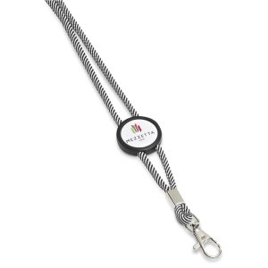 Altitude Candystripe Dome Lanyard in Solid White