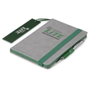 Altitude Colourblock A5 Soft Cover Notebook in Dark Green
