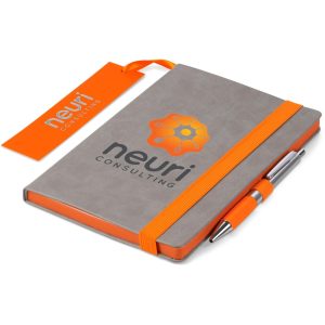 Altitude Colourblock A5 Soft Cover Notebook in Orange