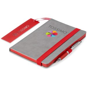 Altitude Colourblock A5 Soft Cover Notebook in Red