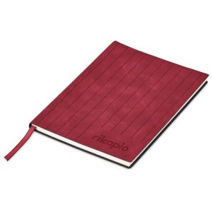 Altitude Pinstripe A5 Soft Cover Notebook in Red