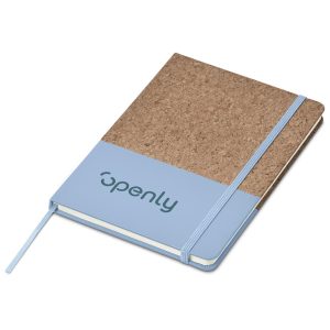 Okiyo Denki Cork A5 Hard Cover Notebook in Light Turquoise