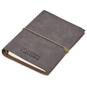 Serendipio Heritage Refillable A5 Ring-Bound Notebook in Taupe