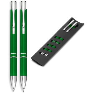 Electra Ball Pen & Pencil Set in Green