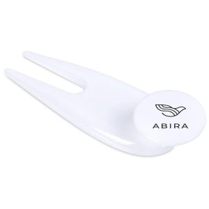 Altitude Turf Divot Tool & Ball Marker in Solid White