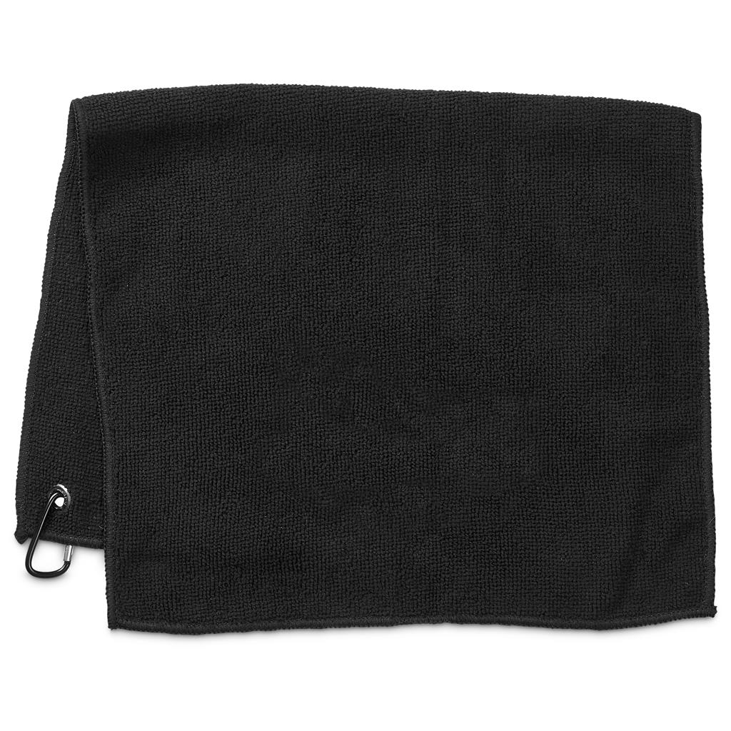 Altitude Greenside Microfiber Golf Towel – Black