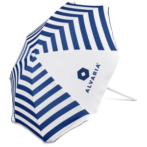 Serendipio Tanereef Stripe Beach Umbrella in Navy