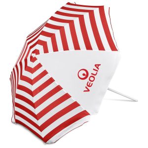 Serendipio Tanereef Stripe Beach Umbrella in Red