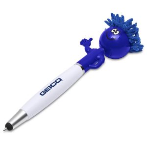 Altitude Moptopper Thumbs-Up Stylus Ball Pen & Screen Cleaner in Blue