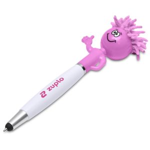 Altitude Moptopper Thumbs-Up Stylus Ball Pen & Screen Cleaner in Pink