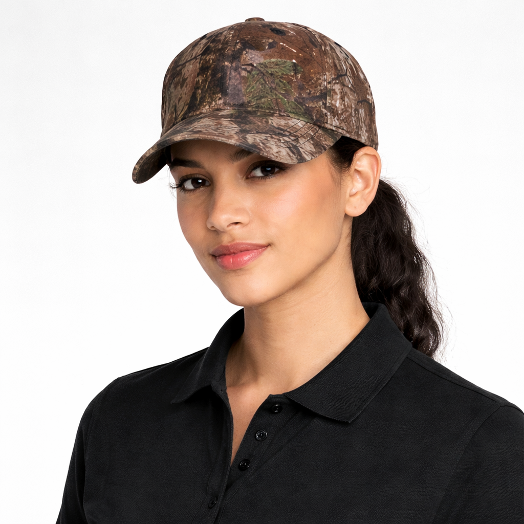 6 Panel Leaflock Camo Cap