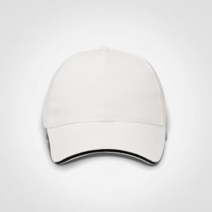 Promo Sandwich Cap in White Black
