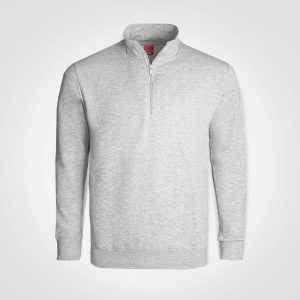 FWRD Quarter Zip Sweater in Grey Melange