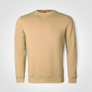 Basic Crew Neck Sweater in Khaki