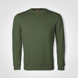 Basic Crew Neck Sweater in Olive