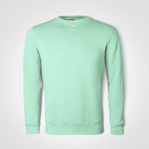 Basic Crew Neck Sweater in Mint Green
