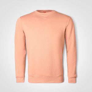Basic Crew Neck Sweater in Peach