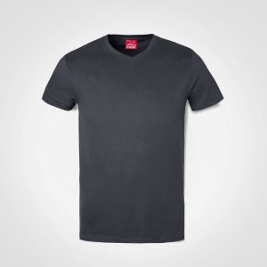 Unisex V-Neck T-Shirt in Charcoal