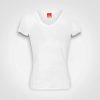 Ladies Fitted V-Neck T-Shirt - White