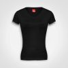 Ladies Fitted V-Neck T-Shirt - Black