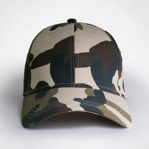 Basic 6 Panel Camo Cap in Brown Camo