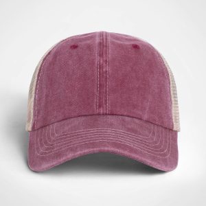 Camper Trucker Cap in Raspberry Khaki