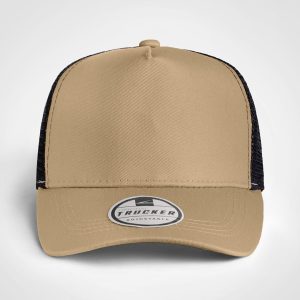 Trucker Cap in Khaki Black