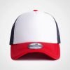 Vintage Trucker Three Tone Cap - Red White Navy