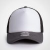 Vintage Trucker Three Tone Cap - Charcoal White Black