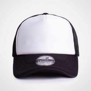 Vintage Trucker Two Tone Cap in Black White