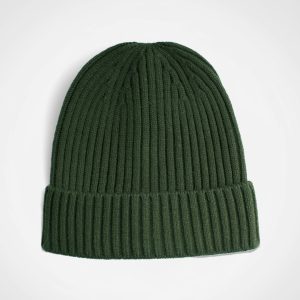 Glacier Ribbed Beanie in Olive