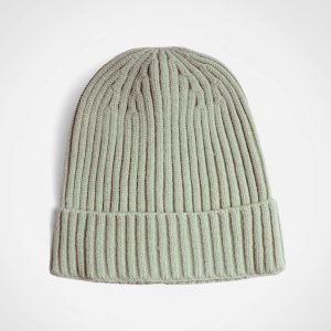 Glacier Ribbed Beanie in Khaki