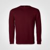 Basic Crew Neck Sweater - Burgundy