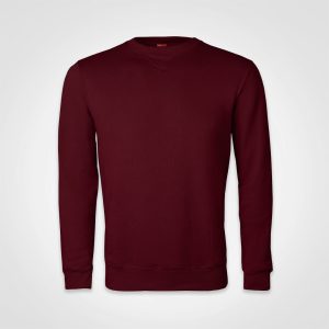 Basic Crew Neck Sweater in Burgundy