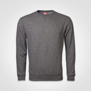 Basic Crew Neck Sweater in Graphite Grey