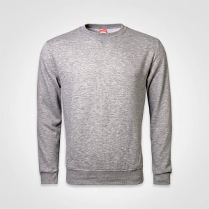 Basic Crew Neck Sweater in Grey Melange