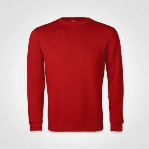 Basic Crew Neck Sweater in Red