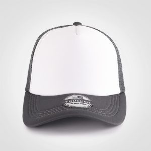 Vintage Trucker Two Tone Cap in Charcoal White