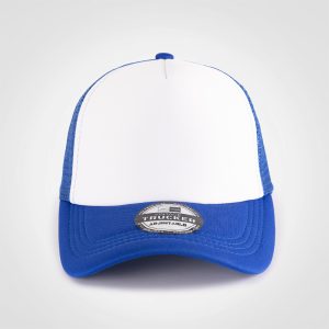 Vintage Trucker Two Tone Cap in Royal White